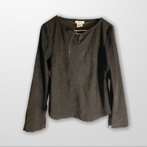 AGB Vintage Suede Long-Sleeve